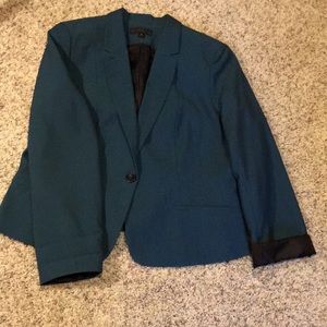 Worthington Teal Notched Collar Blazer